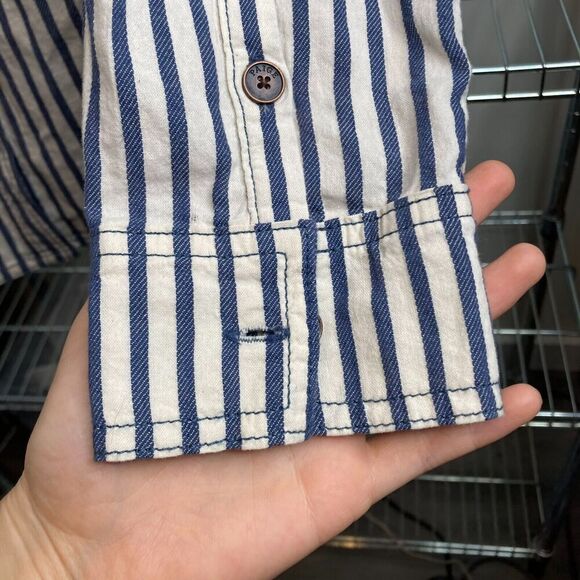 Paige Women's Striped Cotton Button-Up Top Size S Western Career Work Shirt‎ - Picture 10 of 13
